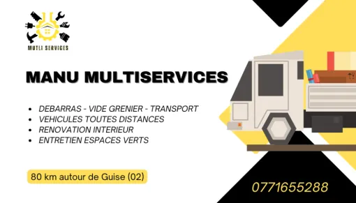 Débarras à Laon, Saint-Quentin, Manu multi-services